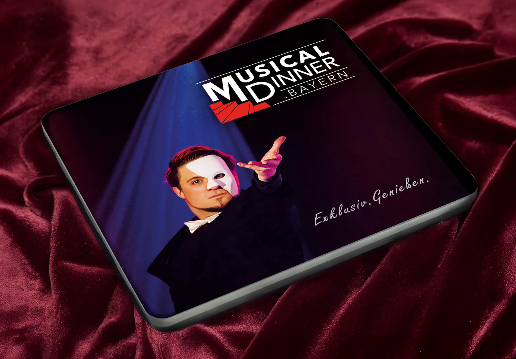 Musicaldinner Bayern Gutscheinverpackung aus Metall